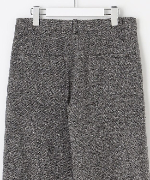 J.PRESS LADIES シルクネップ ツイード セミワイド パンツ ライトグレー系