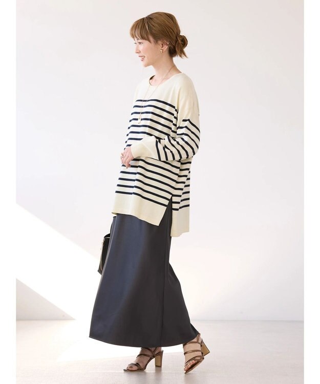 AMERICAN HOLIC イージーケアマーメイドサテンスカート Charcoal Gray