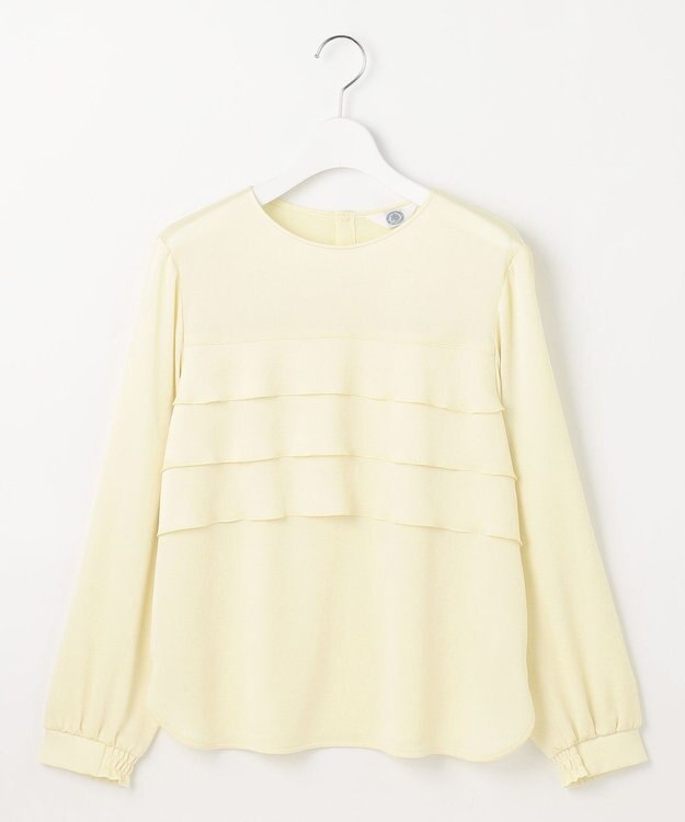 J.PRESS LADIES 【洗える】ヴィンテージWAVE ブラウス イエロー系