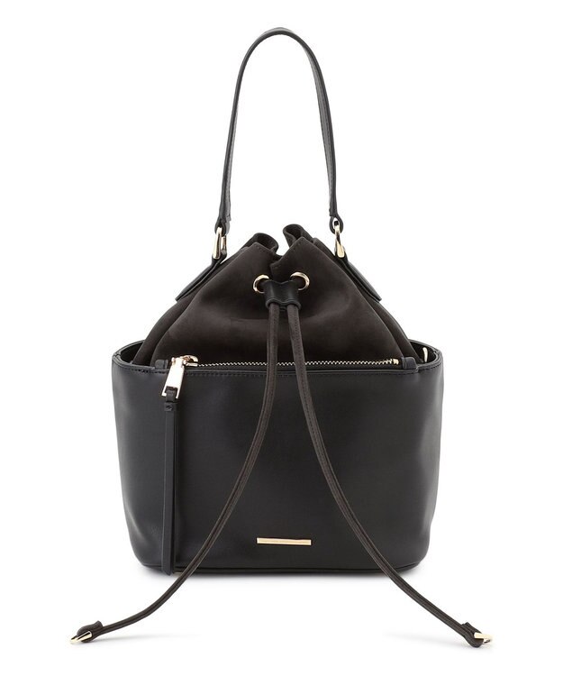 23区 スエード コンビ ドロスト バッグ ブラック系