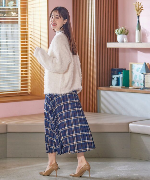 Tiaclasse 【洗える】シャギーニットカーディガン アイボリー