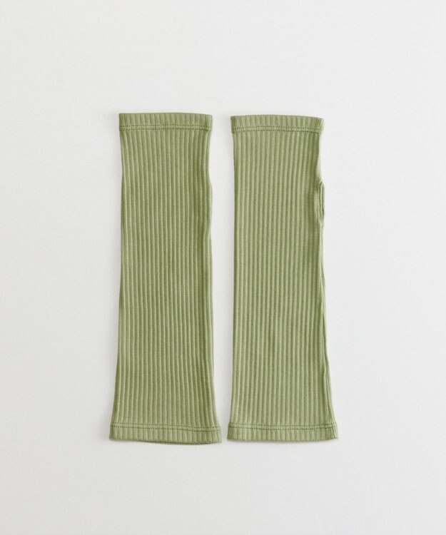 ORuKuBET organic cotton rib arm cover 【 UVカット・オーガニックコットン・日本製 】 カーキ