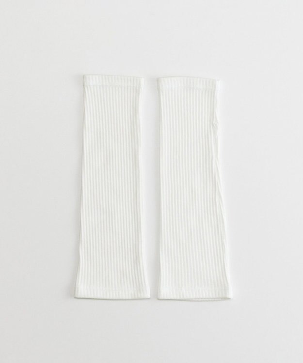 ORuKuBET organic cotton rib arm cover 【 UVカット・オーガニックコットン・日本製 】 ホワイト