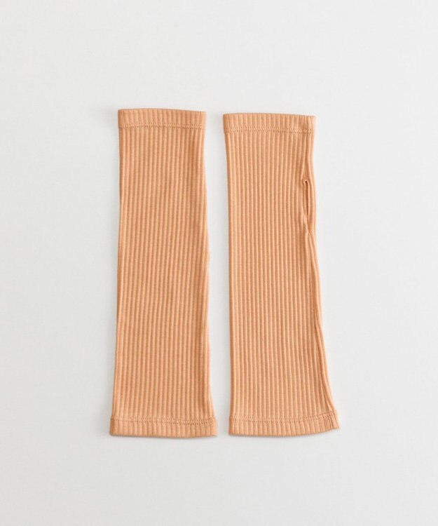 ORuKuBET organic cotton rib arm cover 【 UVカット・オーガニックコットン・日本製 】 オレンジ