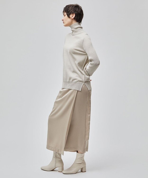 BEIGE， 【洗える】LA MONNAIE / ラメタートルニット Gold