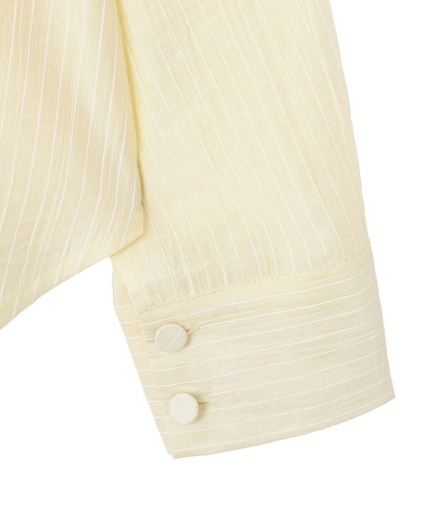 CRAFT STANDARD BOUTIQUE 【2点SET】スカーフ付きシアーストライプシャツ Stripe Yellow