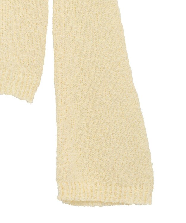 CRAFT STANDARD BOUTIQUE ブークレヤーン衿付きニットカーディガン Light Yellow