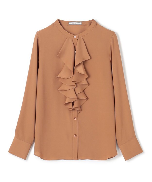 BEIGE， 【WEB限定】MAKALU / フリルブラウス Camel