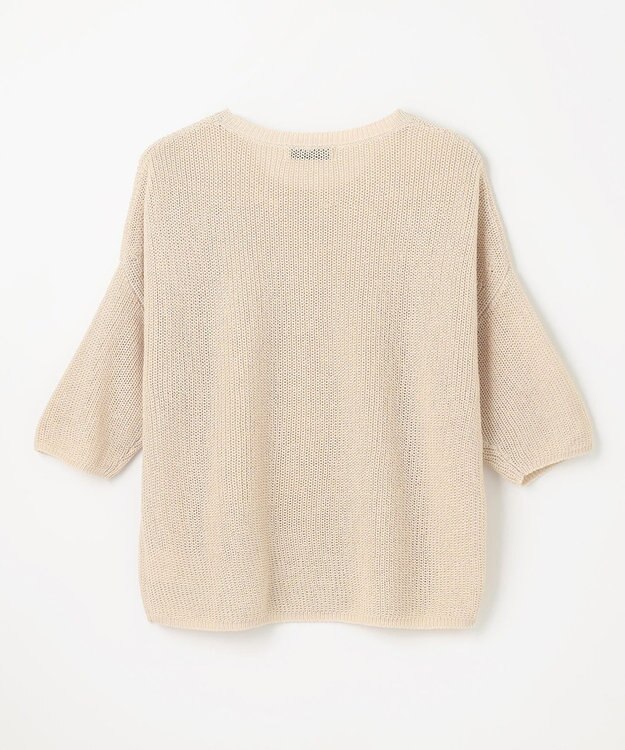 ANY 【洗濯機可/アンチピリング】ギマハーフスリーブニット サンドベージュ