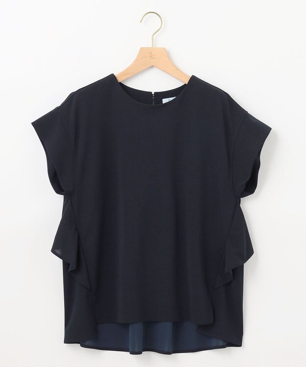 組曲 ライトアムンゼンジャージー フリルブラウス 【WEB限定】ネイビー系9