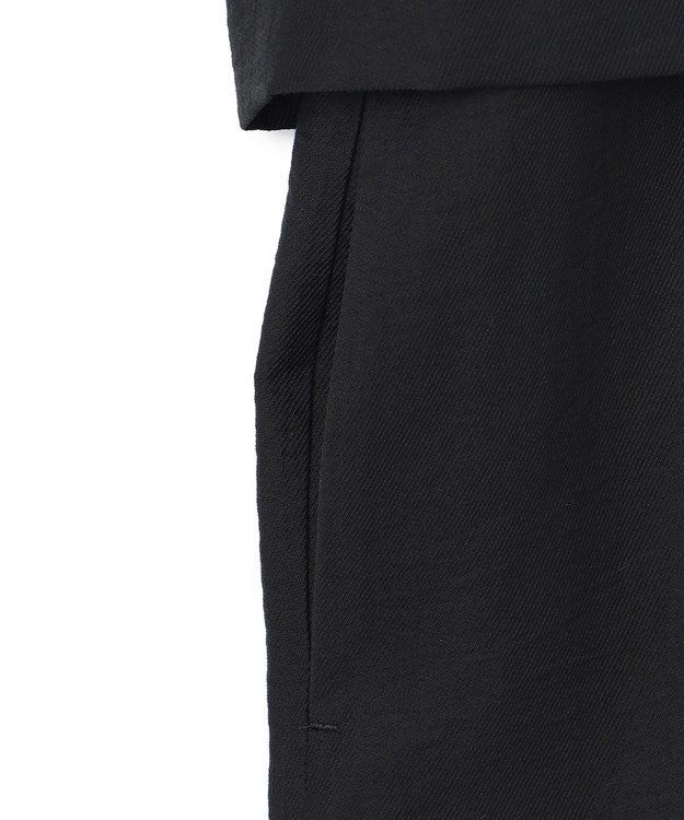 ICB L 【接触冷感・洗える】 ワッシャーツイル ワンピース ブラック系