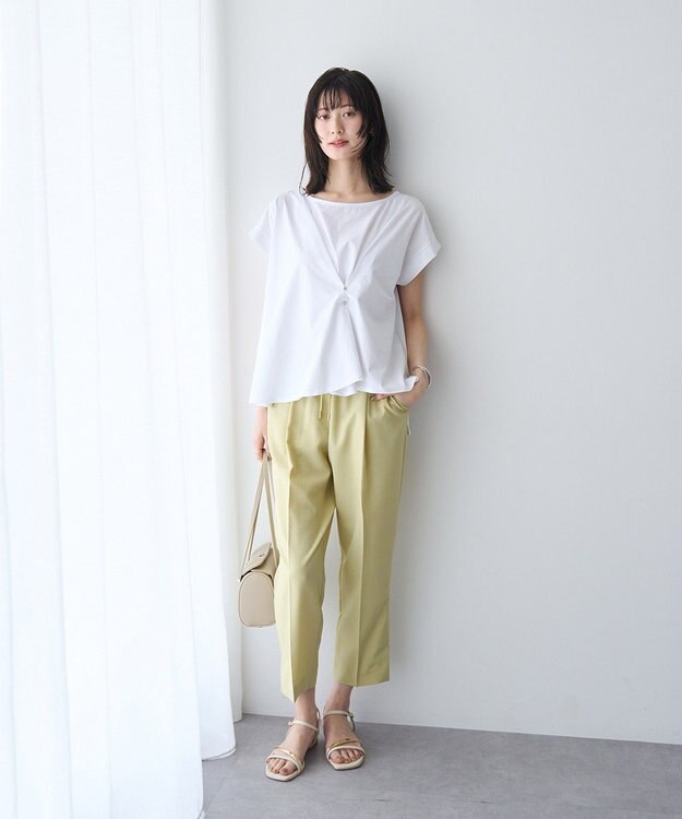 YECCA VECCA ピン付きドレープカットソー Off White