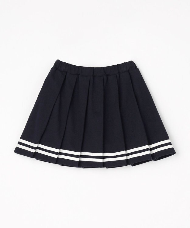 ANY KIDS 【洗濯機可能/吸汗速乾】ドライタッチ プリーツスカパン ネイビー