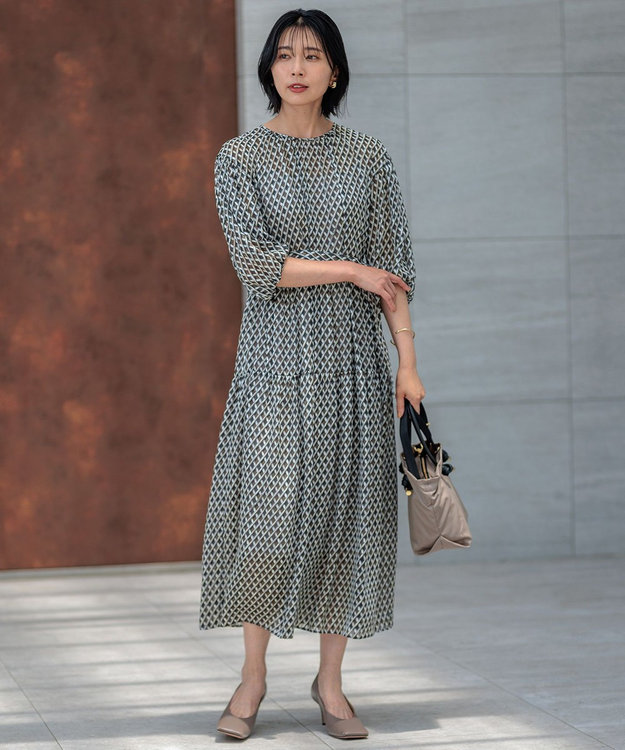 洗える】Ratti コラージュプリント ワンピース / 23区 | ファッション