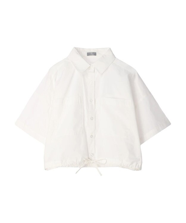 Green Parks ＫＢＦ　ショート丈ミリタリーシャツ Off White