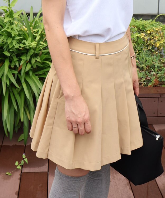 PW CIRCULUS 【WOMEN】【洗える/撥水/ストレッチ】プリーツ スカート ゴルフウェア レディース ベージュ系