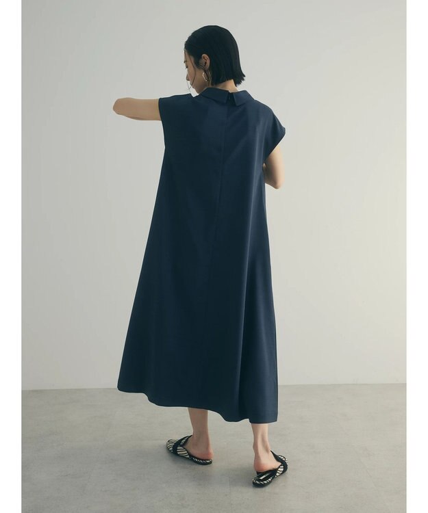 Green Parks armonia.襟付きフレアワンピース Navy