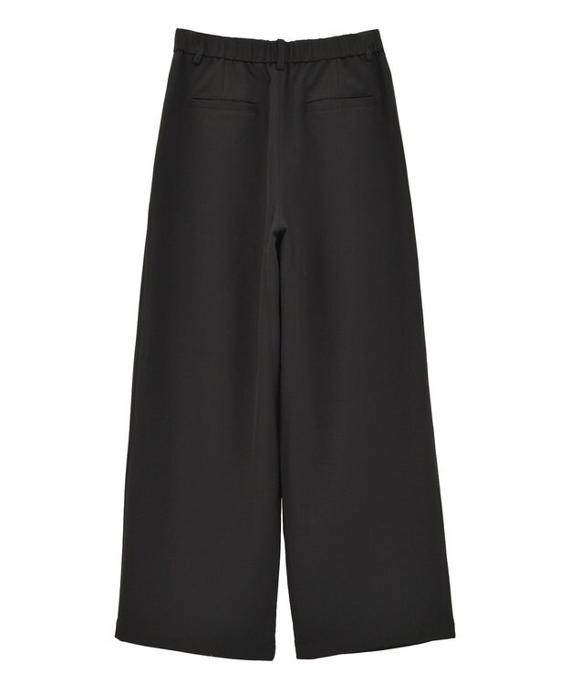 AMERICAN HOLIC 【イージーケア】タックストレートパンツ Black