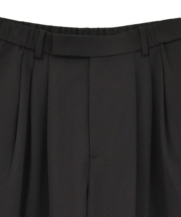 AMERICAN HOLIC 【イージーケア】タックストレートパンツ Black