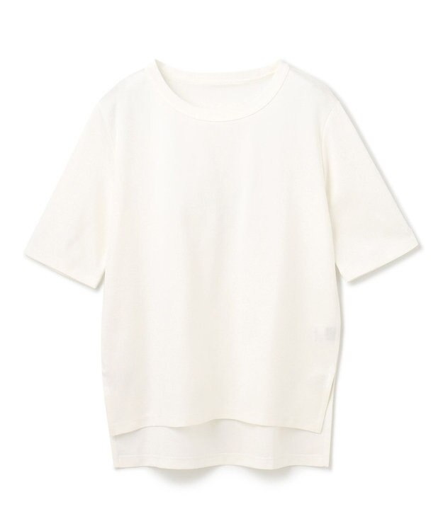 GRACE CONTINENTAL ロゴミラノリブトップ ホワイト