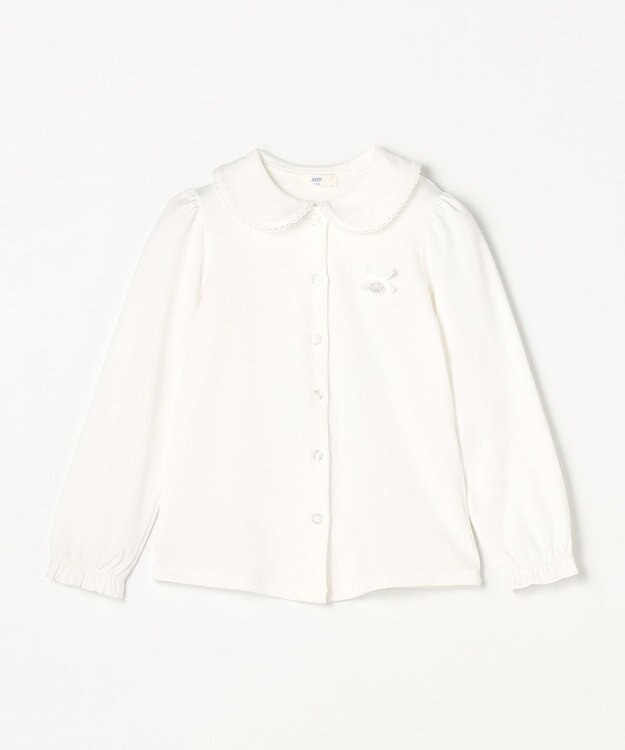 ANY KIDS 丸襟 カットソーブラウス ホワイト