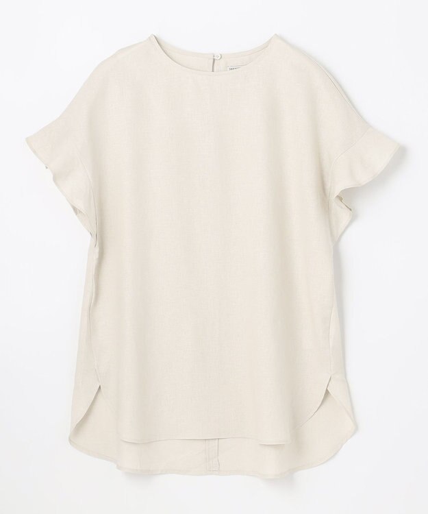 ANY 【洗える】ライトリネンクロスフレアスリーブ ブラウス サンドベージュ