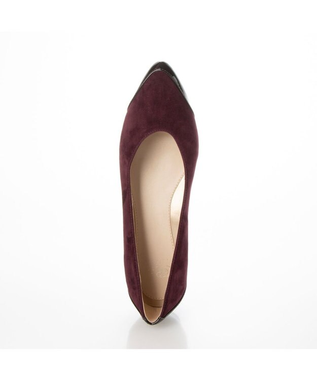 Riz raffinee <Riz raffinee>斜めカットポインテッドトゥパンプス ワインスエード