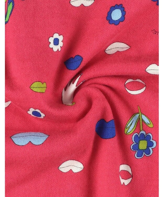 tsumori chisato SLEEP ツモリチサト パジャマ 長袖 長ズボン ルームウェア 綿100%(本体) ミニ裏毛素材 上下セット 前開き tsumori chisato SLEEP UDX553 /ワコール レッド