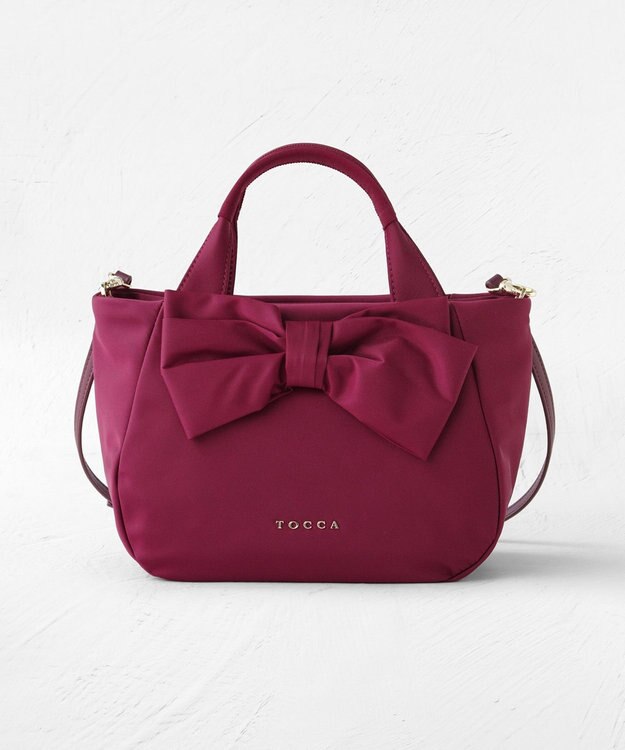 TOCCA RIBBON CUBE NYLON MINI TOTE ミニトートバッグ レッド系