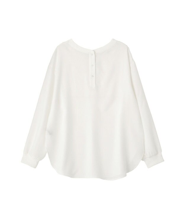 YECCA VECCA 2wayリブMIXジョーゼットブラウス White