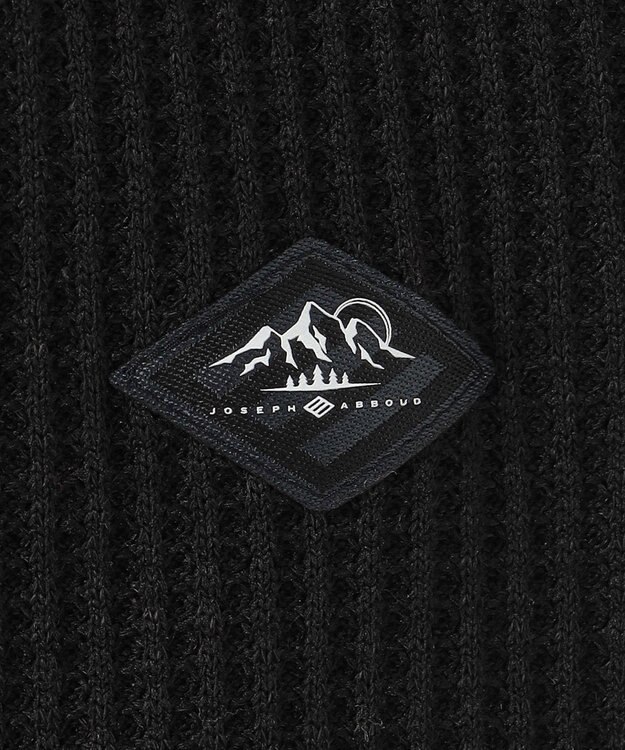 JOSEPH ABBOUD MOUNTAIN 【リバーシブル/イージーケア/中綿/ウォッシャブル】ツィーディーフリース ブルゾン ブラック系