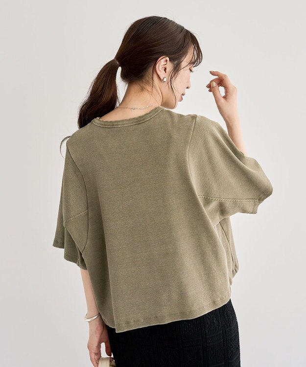 Green Parks ・ＳＵＧＡＲ　ＳＰＯＯＮ　ワイドスリーブＴＥＥ Khaki