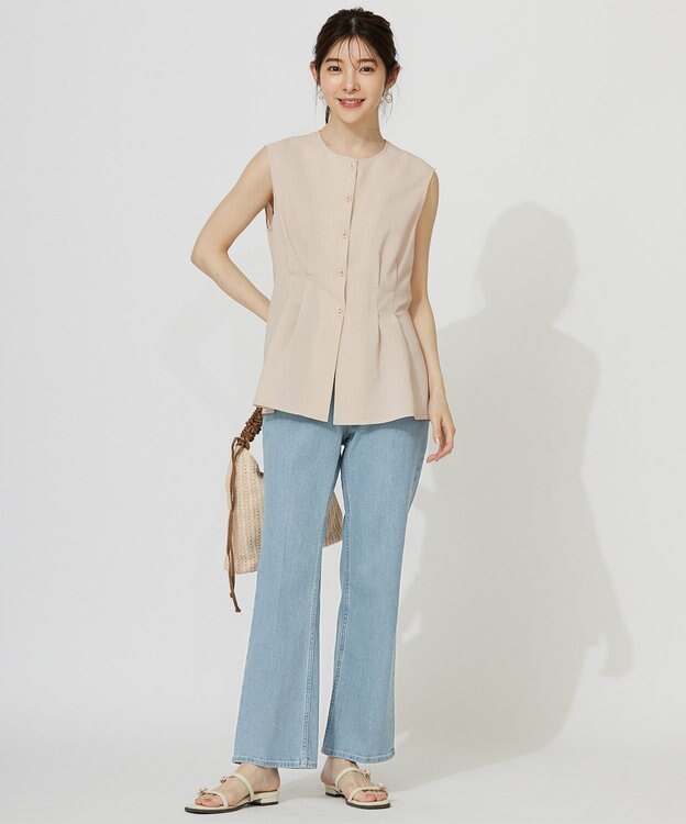 ANY SIS 【WEB・一部店舗限定】スイートクール ジレブラウス ライトベージュ