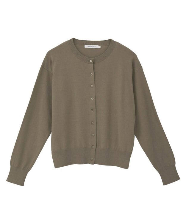 AMERICAN HOLIC コットンブレンドクルーネックカーディガン Mocha