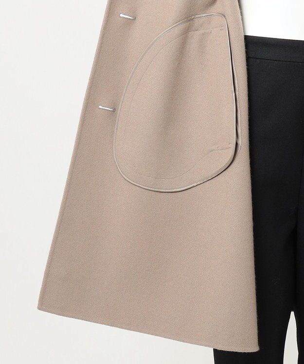 23区 L 【R(アール)】ショートリバー スタンドカラーコート ベージュ系