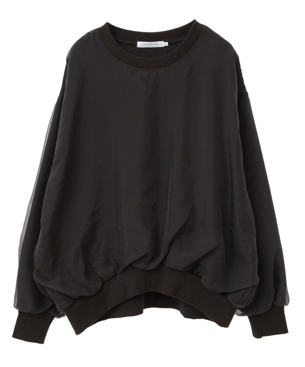 AMERICAN HOLIC オーガンジーレイヤードスウェット Charcoal Gray