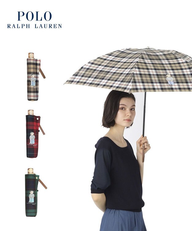 POLO RALPH LAUREN 折りたたみ傘 チェック ポロベア ワンポイント / MOONBAT | ファッション通販  【公式通販】オンワード・クローゼット