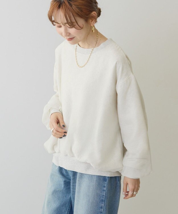 AMERICAN HOLIC オーガンジーレイヤードスウェット Oatmeal