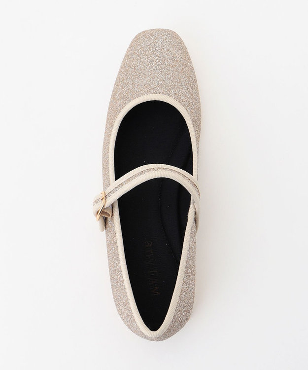 ANY グリッターメリージェーン パンプス ライトゴールド