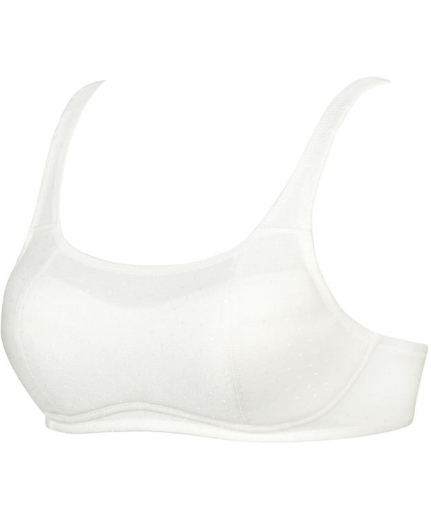 Wing ジュニア ノンワイヤーブラ Wing Teen きちんとささえる オーガニックコットン混(身生地部) 【STEP3 まるみをおびてきた胸に】 ハーフトップ  RB2018 ウイング／ワコール アイボリー