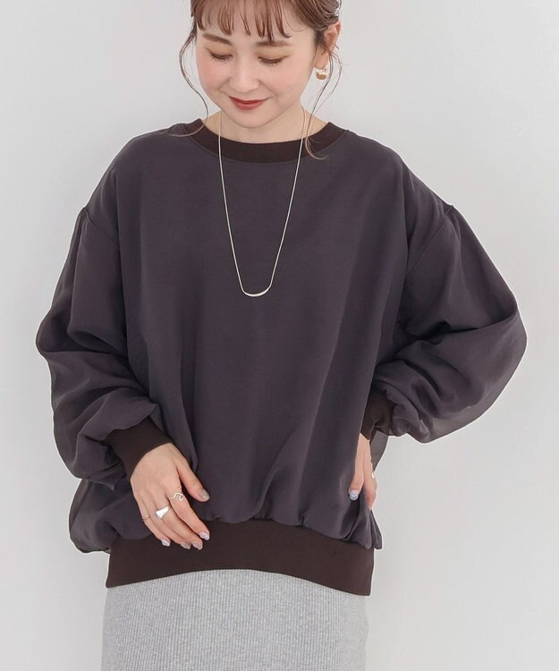 AMERICAN HOLIC オーガンジーレイヤードスウェット Charcoal Gray