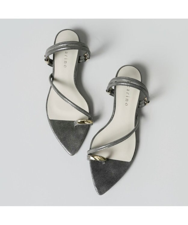 MODE ET JACOMO <carino>トングサンダル ダークシルバー