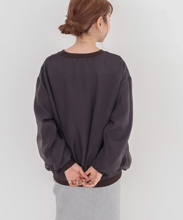 AMERICAN HOLIC オーガンジーレイヤードスウェット Charcoal Gray