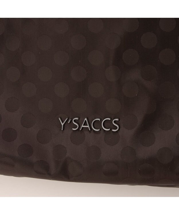 Y'SACCS PolkaDots口折れショルダー　Mサイズ チョコ