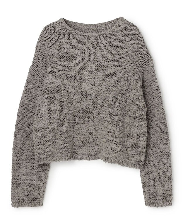 UNFILO テープヤーンニット プルオーバー チャコール