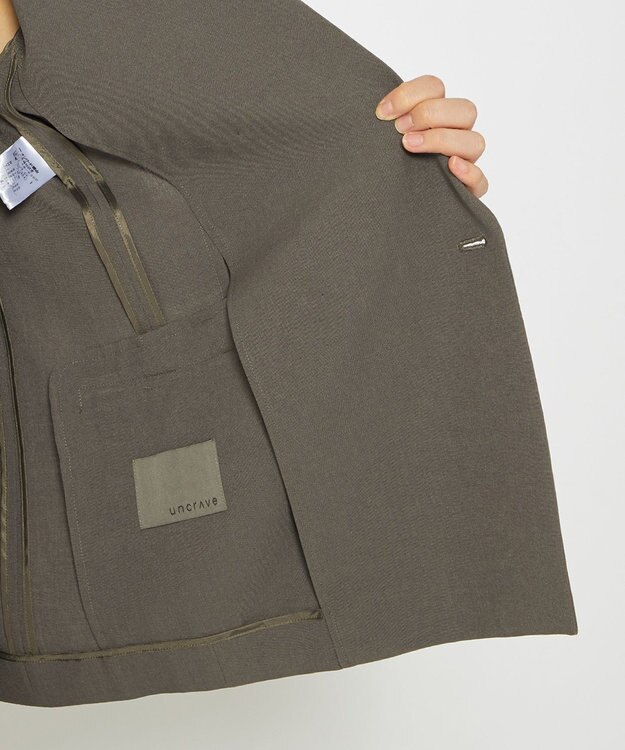uncrave 【佐藤晴美さん着用】ウォッシャブルドライサップ ハーフスリーブジャケット スレート（佐藤晴美さん着用）