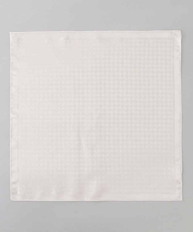 GOTAIRIKU 【WEAR BLACK】シルク100％ フォーマルチーフ_ハウンドトゥース アイボリー系4