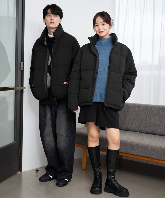 WEGO 【ユニセックス着用ITEM】パデッドブルゾン ブラック