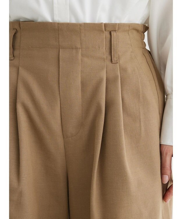 Green Parks 綿麻混ハーフパンツ Black