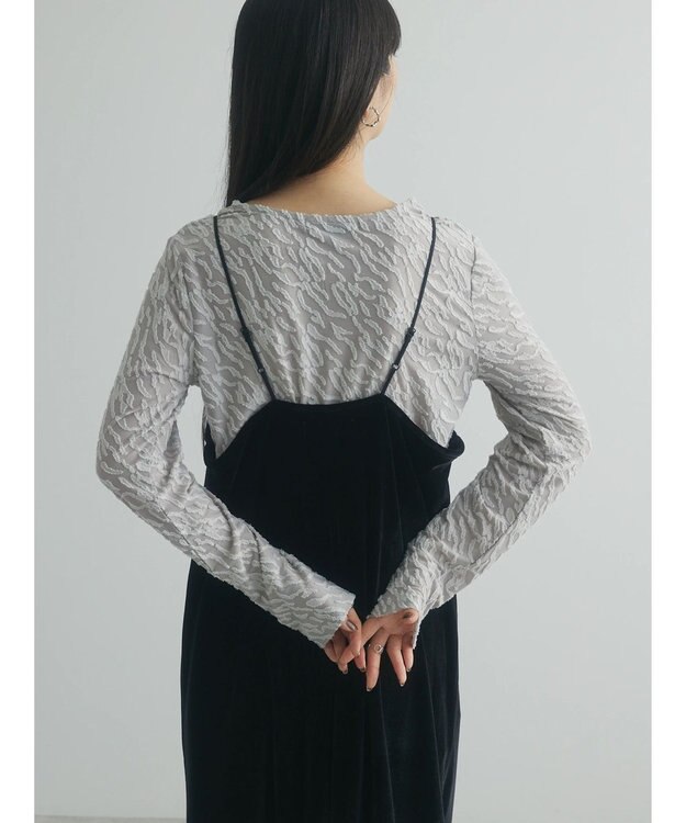 Green Parks armonia．ベロアキャミワンピース Black